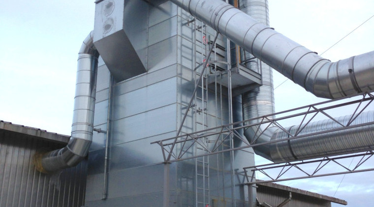 Vákumos szűrőház 31300m3/h elszívási teljesítménnyel